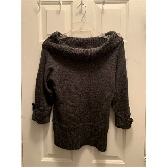 Knit Avenue Women’s 3/4 Sleeve Gray Knit Sweater - Picture 1 of 4